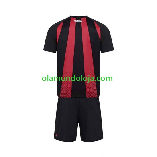Bayer 04 Leverkusen Camisola Criança Equipamento Primeiro Manga Curta 2026-2027